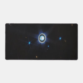 Planet Uranus mit Rings and Moons JWST-Bild Schreibtischunterlage