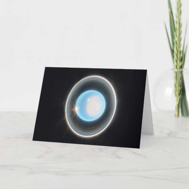Planet Uranus mit Rings JWST Image Karte (Vorderseite)