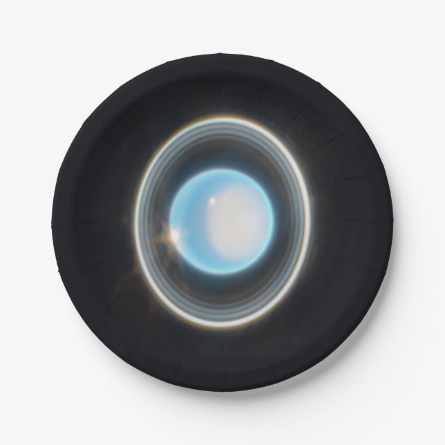 Planet Uranus mit Rings JWST Image Pappteller (Vorderseite)