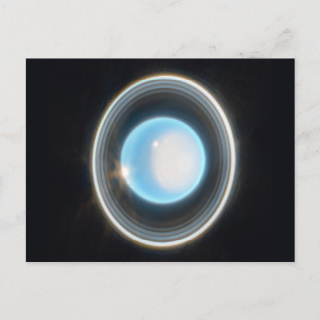 Planet Uranus mit Rings JWST Image Postkarte (Vorderseite)