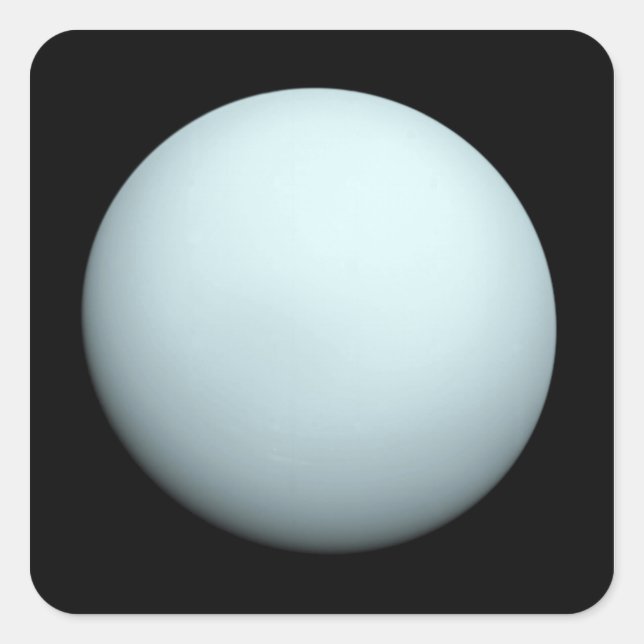 Planet Uranus Quadratischer Aufkleber (Vorderseite)