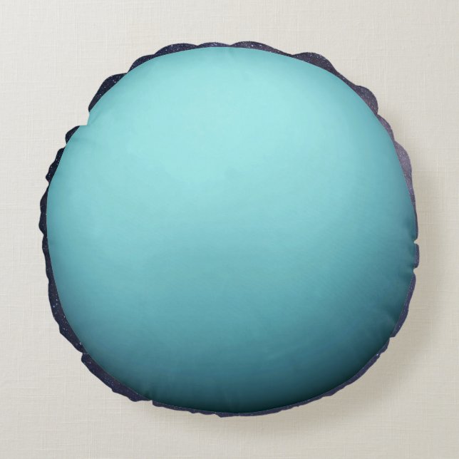 Planet Uranus Rundes Kissen (Vorderseite)