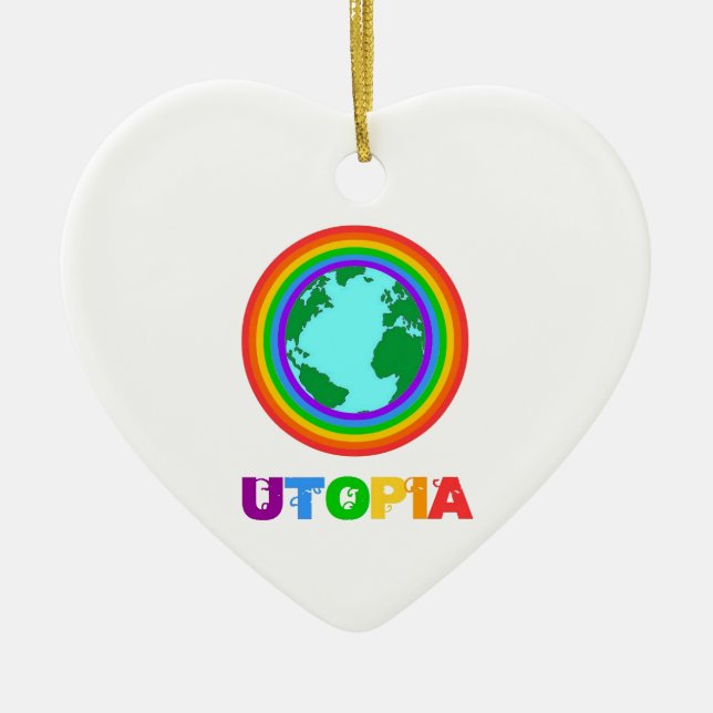 Planet Utopia Keramik Ornament (Vorne)