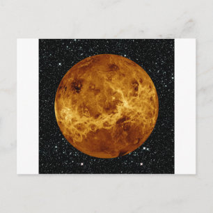 PLANET VENUS Radaransicht Sternhintergrund ~ Postkarte