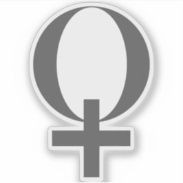 Planet Venus Symbol (grau) Aufkleber