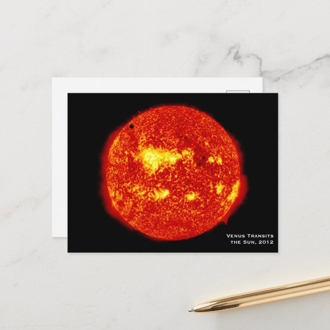 Planet Venus überträgt die Sonne, Hi-Res Postkarte (Vorderseite/Rückseite Beispiel)