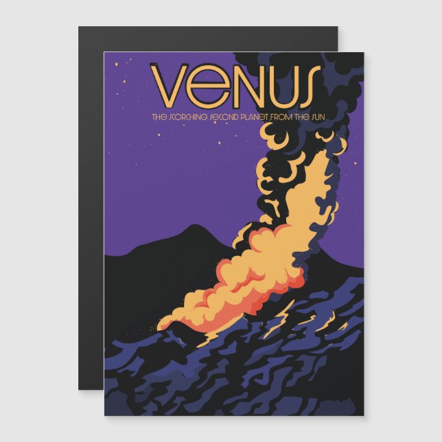 Planet Venus Weltraumkunst Magnetkarte (Vorne/Hinten)