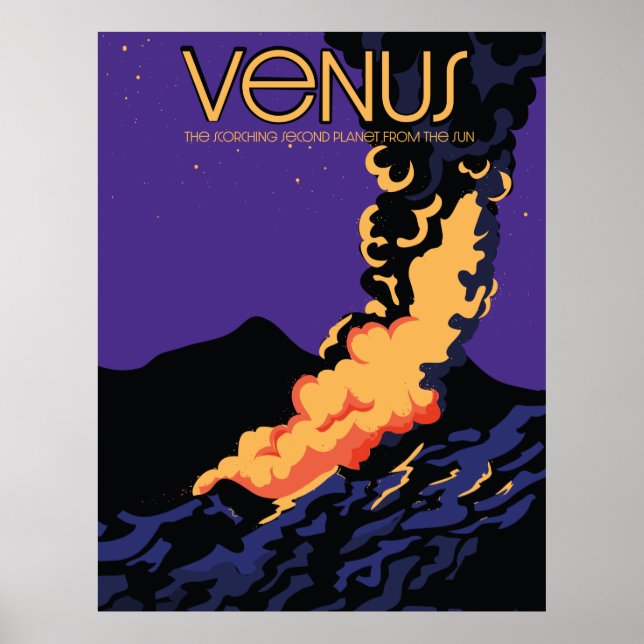 Planet Venus Weltraumkunst Zwei-Tone-Tasse Poster (Vorne)