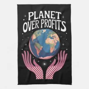 Planet vor Profit Die Erderwärmung ist real  Geschirrtuch