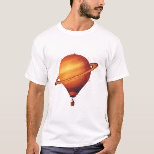 "Planet Voyage" Saturn Heißluftballon Grafik T-Shi T-Shirt