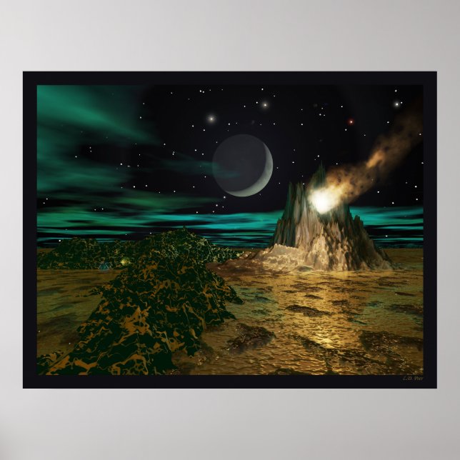 Planet-Vulkanwelt Poster (Vorne)