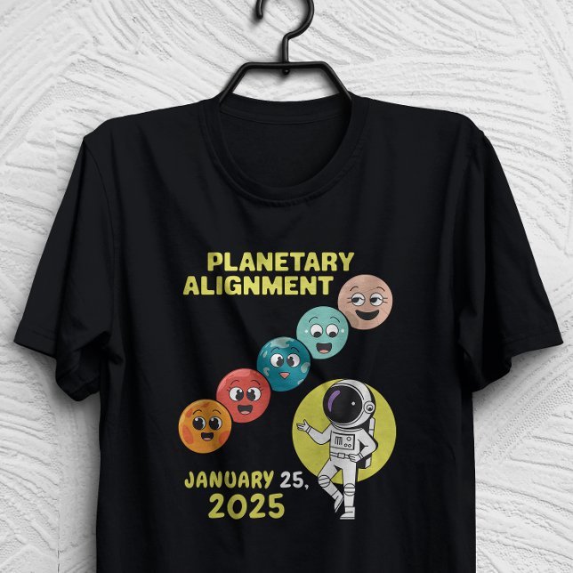 Planetäre Anpassung Januar 2025 Sonnensystem T-Shirt (Von Creator hochgeladen)