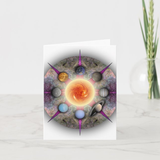 Planetarische Mandala-Anmerkungs-Karte Karte (Vorderseite)