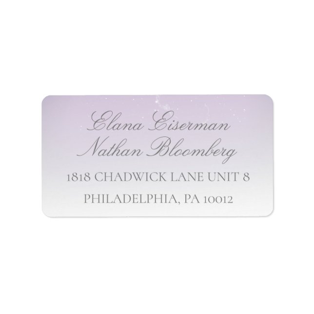 Planetarium Chuppah Wedding RSVP Card Adressaufkleber (Vorne)