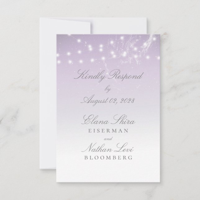 Planetarium Chuppah Wedding RSVP Card Karte (Vorderseite)