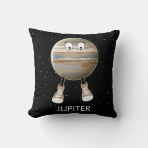 Planète Jupiter & Étoiles Lancer Oreiller