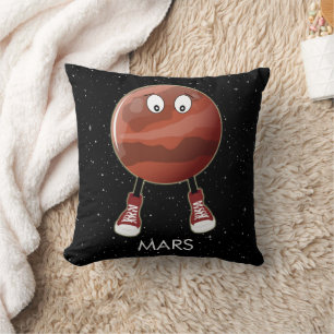 Planète Mars & Étoiles Jeter Oreiller