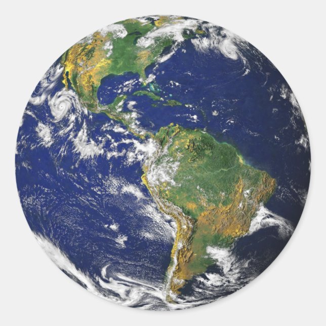 PLANÈTE TERRE DE L'ESPACE Stickers petits (Devant)