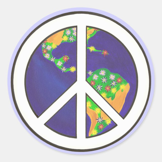 Planète Terre, Monde de la Paix autocollants (Devant)