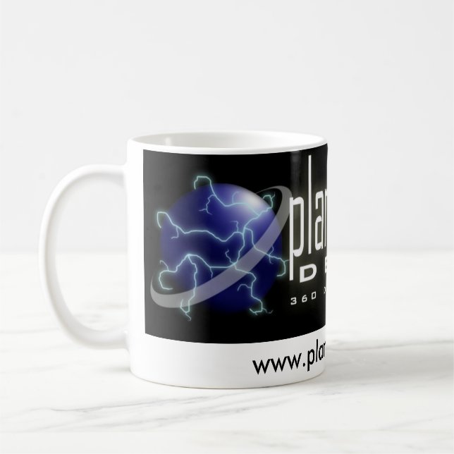 Planeten-Abfall-Fahnen-Tasse Kaffeetasse (Links)