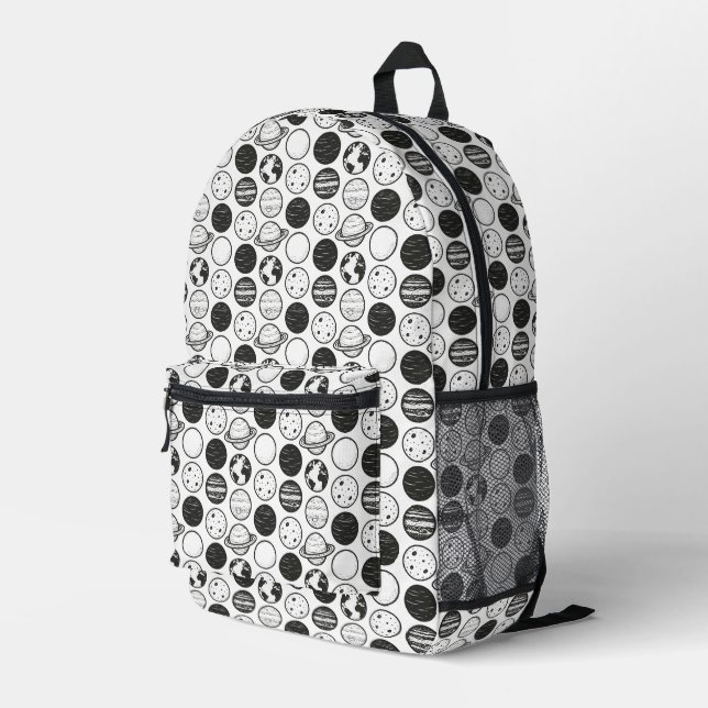 Planeten Bedruckter Rucksack (Rückseitige Ecke Rechts)