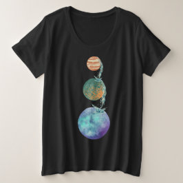Planeten der Schöpfung mit Wasserkaskaden, die fal Große Größe T-Shirt