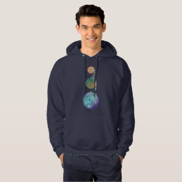 Planeten der Schöpfung mit Wasserkaskaden, die fal Hoodie