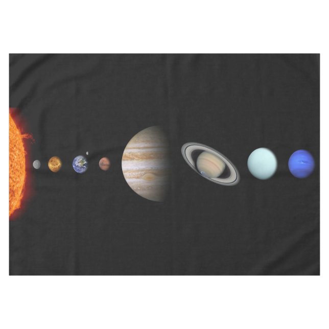 PLANETEN der SONNENSYSTEM Gewohnheits-Tischdecke Tischdecke (Vorderseite (Horizontal))