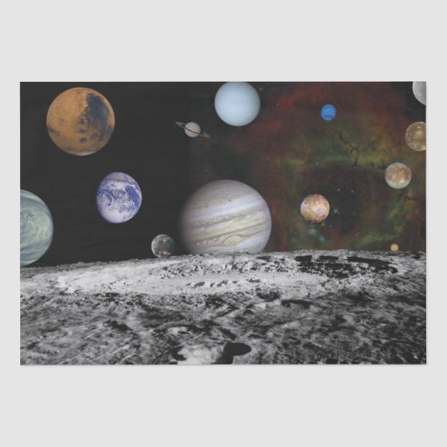 Planeten des Solaranlagenpapiers Seidenpapier (Vorderseite)
