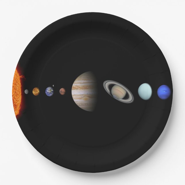 PLANETEN des SOLARsystem kundenspezifischen Pappteller (Vorderseite)