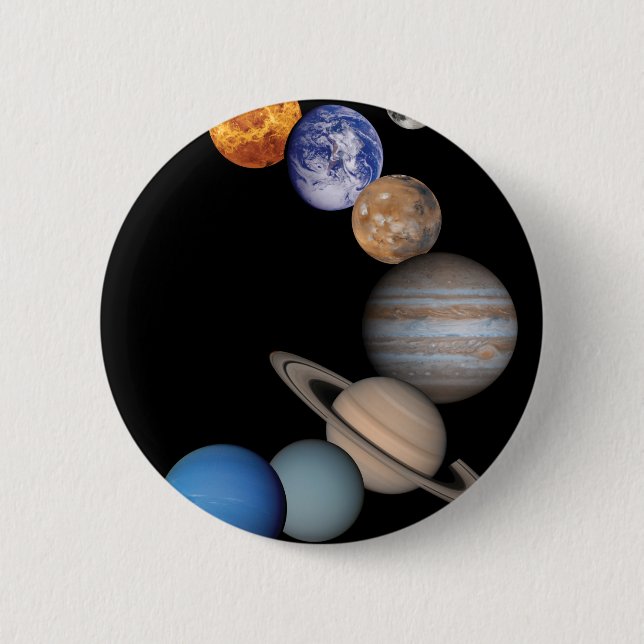 Planeten des Sonnensystems Button (Vorderseite)