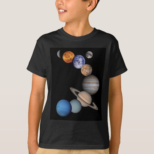 Planeten des Sonnensystems T-Shirt (Vorderseite)