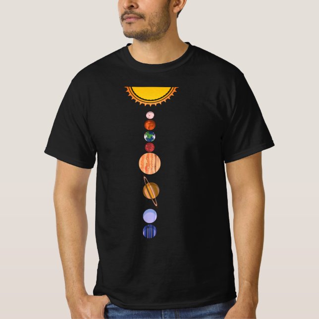 Planeten des Sonnensystems T-Shirt (Vorderseite)