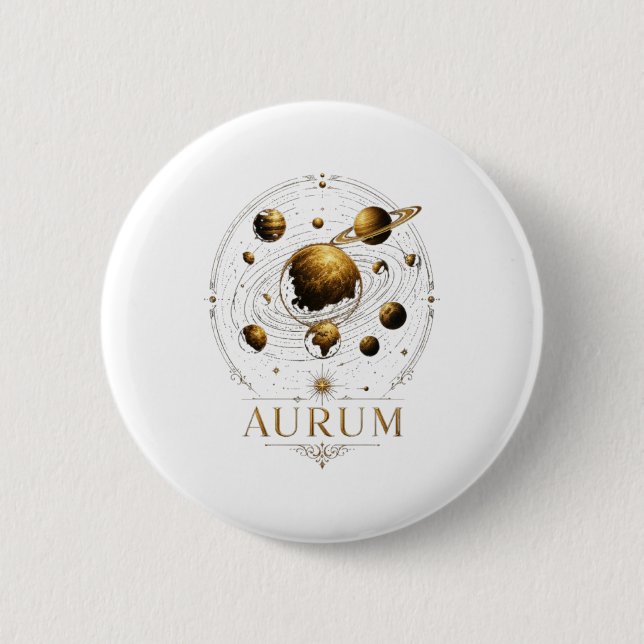 Planeten-Design Button (Vorderseite)