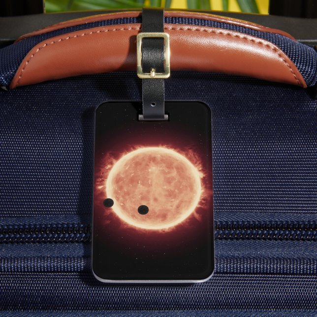Planeten, die den roten Zwergstern in Trappist-1 ü Gepäckanhänger (Vorderseite Insitu 2)