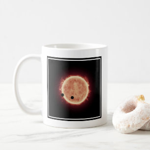 Planeten, die den roten Zwergstern in Trappist-1 ü Kaffeetasse