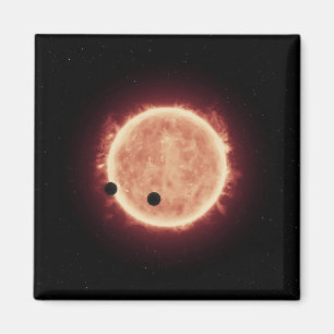 Planeten, die den roten Zwergstern in Trappist-1 ü Magnet