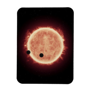 Planeten, die den roten Zwergstern in Trappist-1 ü Magnet