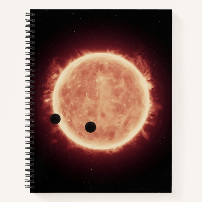 Planeten, die den roten Zwergstern in Trappist-1 ü Notizbuch (Vorderseite)
