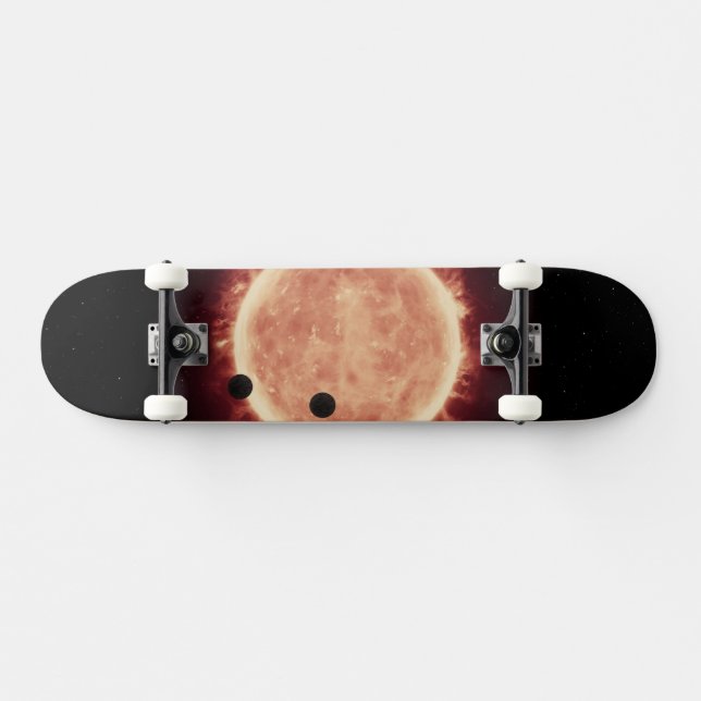Planeten, die den roten Zwergstern in Trappist-1 ü Skateboard (Horizontal)