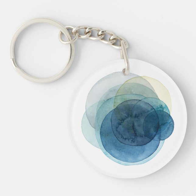 Planeten entwickeln - Wasserfarbzirkel Schlüsselanhänger (Vorderseite)