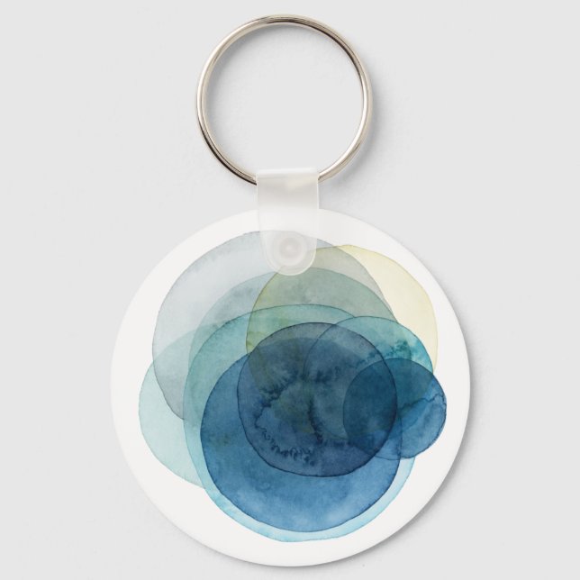 Planeten entwickeln - Wasserfarbzirkel Schlüsselanhänger (Vorderseite)