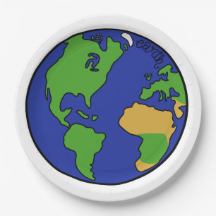 Planeten-Erde des Sonnensystems Pappteller