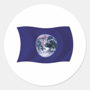 Planeten Erde Flagge Aufkleber