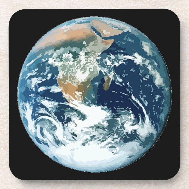 Planeten-Erde Untersetzer (Vorderseite)