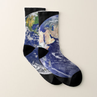 PLANETEN-ERDE vom RAUM ganz über Druck-Socken Socken