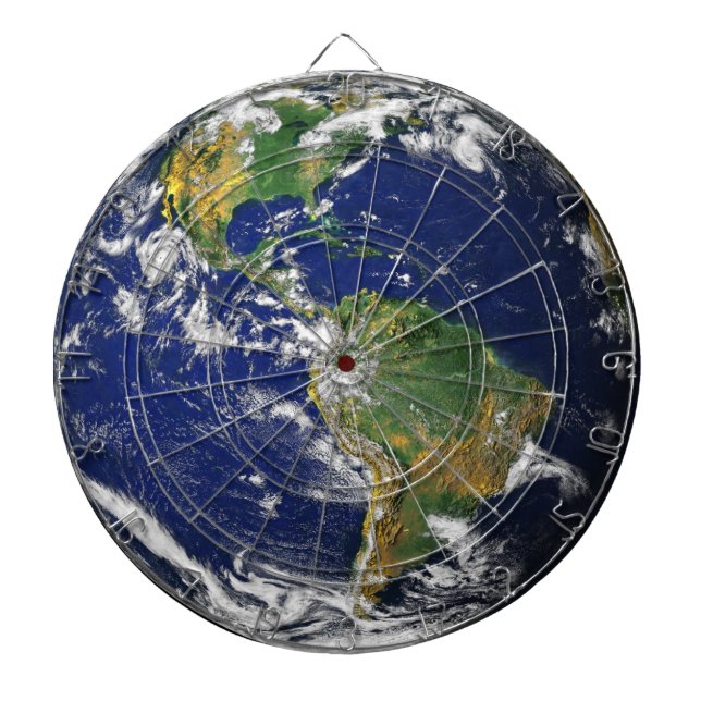 PLANETEN-ERDE VON RAUM Dartboard Dartscheibe (vorne)
