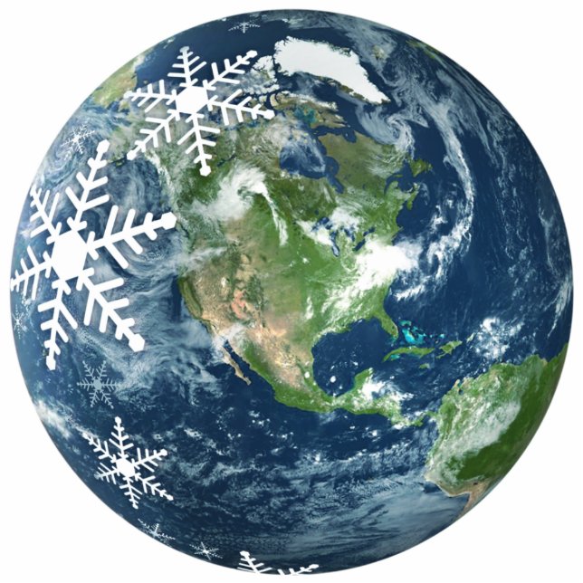 Planeten-Erdweihnachtsverzierung Fotoskulptur Ornament (Vorne)