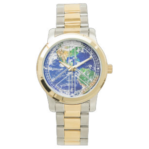 Planeten-Erdweltfriedensuhr Armbanduhr