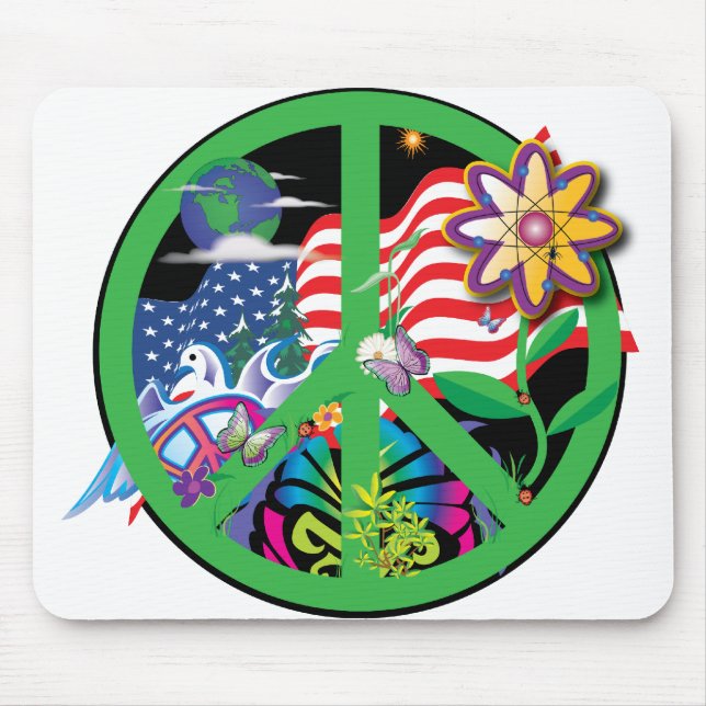 Planeten-Frieden US Mousepad (Vorne)